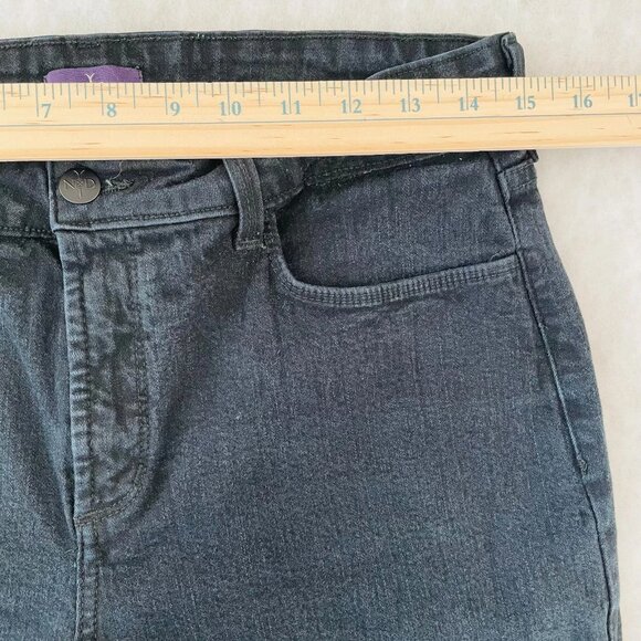 NYDJ Womens Black High Rise Five Pocket Design Bootcut Denim Jeans Size 12 - Picture 5 of 9